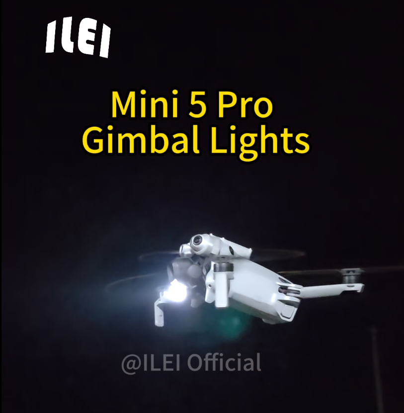 Drone Strobe Light - DJI Mini 5 ジンバルライト、700LM超高輝度、長時間バッテリー、リモートバージョンは、ジンバルのチルト制御（オン/オフ、モード）をサポートします