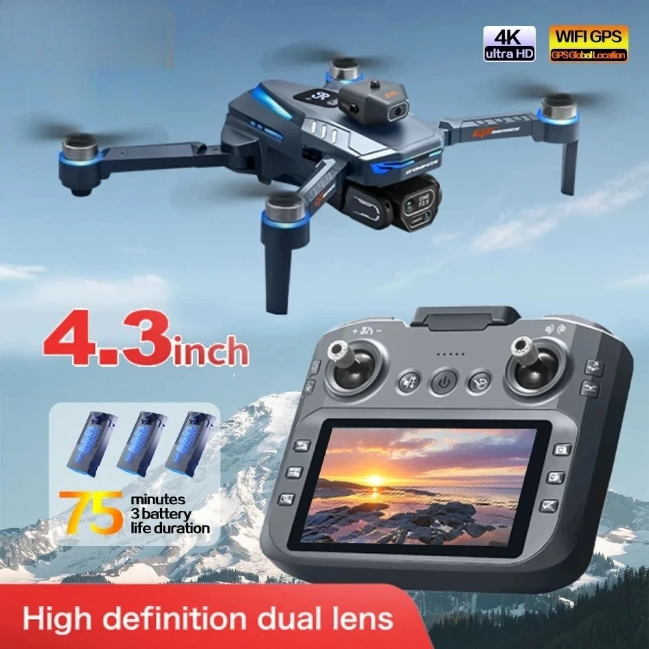 Jjrc Drone X12 - オリジナルGT8ドローン 8K HDデュアルカメラ搭載、障害物回避機能付き、大型スクリーン、ブラシレス4軸機体ドローン