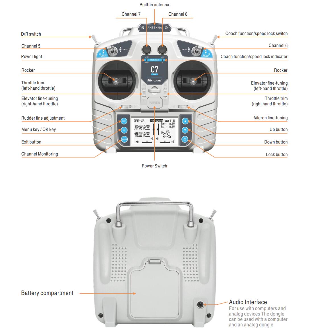 MicroZone MC7コントローラー C7 MINI送信 - Drone Battery Adapter のレビューと価格