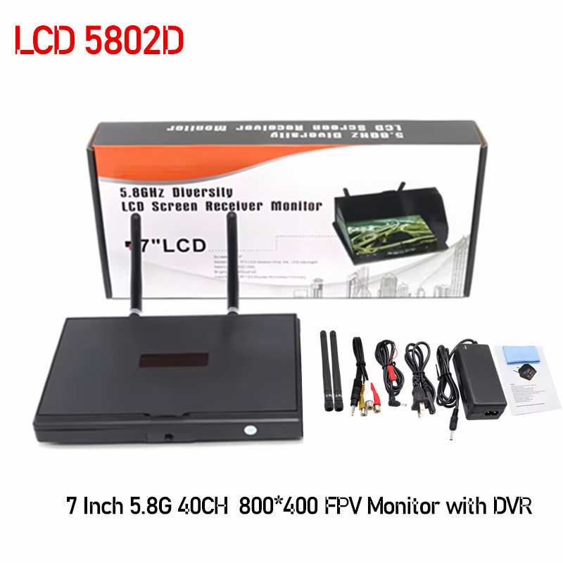 5.8G FPV DVR LS5802D、7インチモニター、 - Drone Controller Screen のレビューと価格